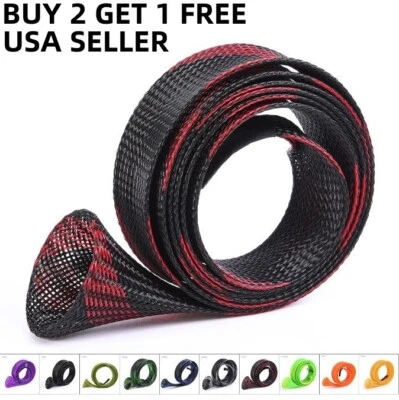 2pçs 67 polegadas tampa de vara de pesca malha trançada protetor de vara/vara meia de peixe - Imagem 1 de 4