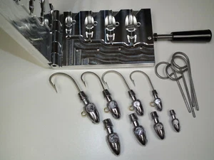 Saltwater Bullet Slider/Jig mold 1,2,3,4oz Saltwater Trolling Witch Combo - Picture 1 of 8