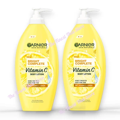 Garnier Vitamin C Body Lotion with Lemon Extract Bright Complete 400ml pack of 2 - Image 1 of 2