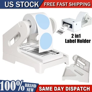 Label Holder 2 in1 Rolls & Fan-Fold Stack Paper Holder for Thermal Label Printer - Picture 1 of 12