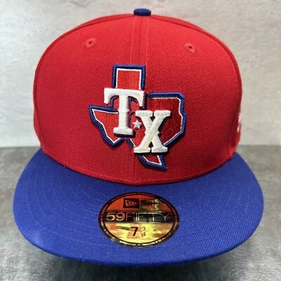 Texas Rangers Hat New Era 59FIFTY Core Alternate Logo Fitted Size 7 3/4 H55 - Image 1 of 4