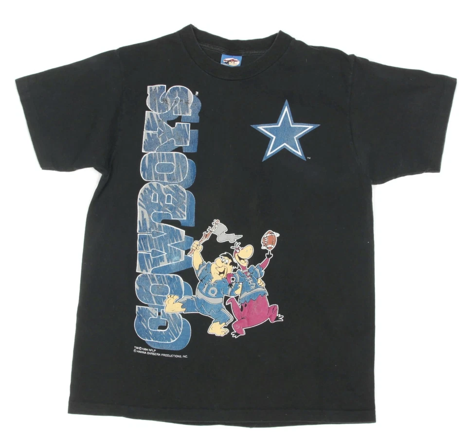 Vintage 1994 Dallas Cowboys Flinstones Men's T-Shirt size M 90s NFL - 873 - Image 1 of 4