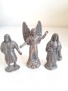 MENGE 3 VINTAGE STATUE, ENGEL/ARABISCHER MANN, FRAUEN AUS DER WÜSTE, BRONZE VERKLEIDET		 - Bild 1 von 12