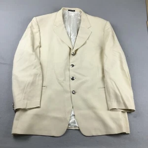 Versace Classic V2 Blazer Mens 50 Cream Woolen Lined Button Up Suit Jacket * - Picture 1 of 15