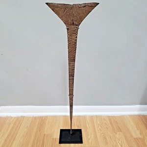Precolonial African Mumuye Nigeria Iron Currency Sword Blade W/ Custom Stand - Picture 1 of 6