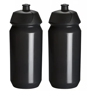 2x Tacx Shiva Cycling Water Bottles 500ml Transparent/Smoke with Black Lid - Picture 1 of 2
