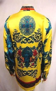 CAMISA DE SEDA CREMA PARA HOMBRE NUEVA CON ETIQUETAS ESTILO PANDORA 2748 HERMOSA TALLA XLARGE - Imagen 1 de 2