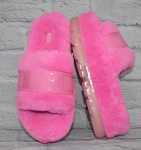 UGG FLUFFITA DURCHSICHTIGE DAMENSCHUHE SCHUHE SANDALEN PLATEAU PINK 1131971 GRÖSSE 8 - Bild 1 von 12