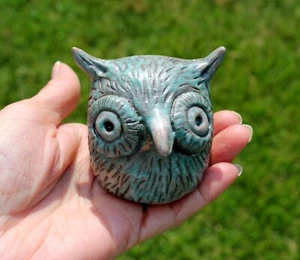 Handgefertigte Toneule Pfeife Ocarina Volkskunst primitive Keramik - Bild 1 von 3