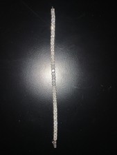 6 Inch Length. Cz stones Gldshop White Gold Mens Tennis Bracelet.