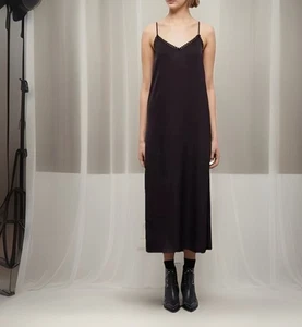 ✨ Vestido sin tirantes The Kooples negro con tiras de seda (XS/0) NUEVO CON ETIQUETAS | Precio de venta sugerido por el fabricante 280 USD ✨ - Imagen 1 de 12