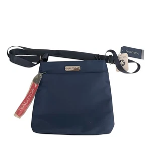 Bandolera Nautica Azul Marino Nylon Bolso Cartera Cremallera 9 X 10 Nuevo con Etiquetas - Imagen 1 de 10