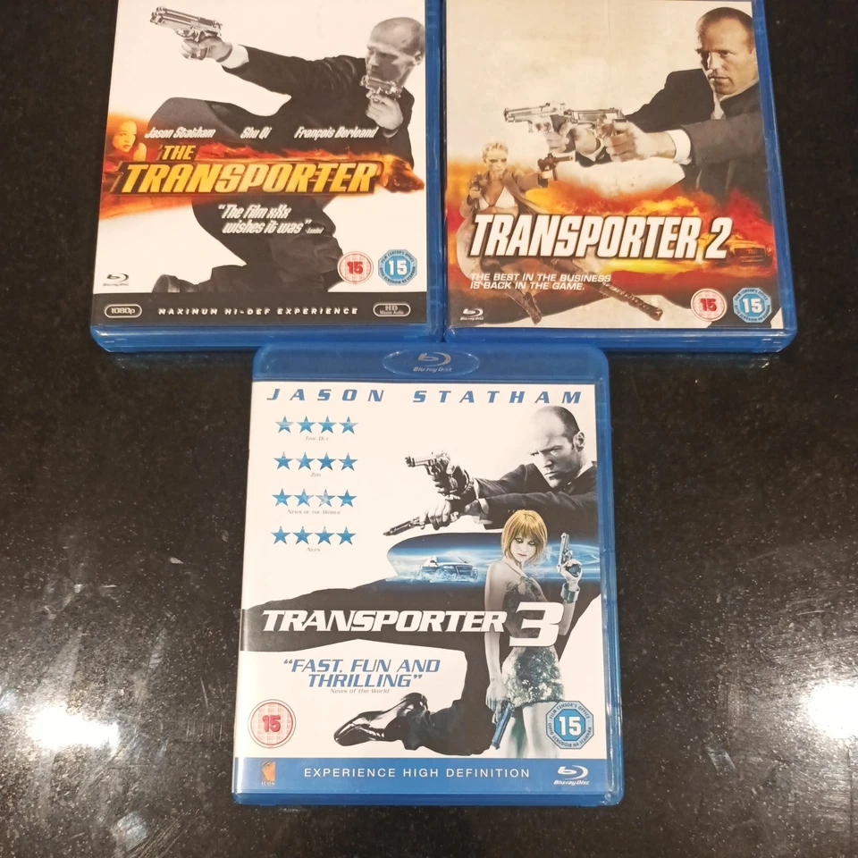 **CHEAPEST ON EBAY**THE TRANSPORTER 1 2 3 *THE TRILOGY**JASON STATHAM BLURAY  - Image 1 of 1
