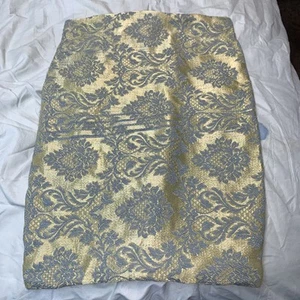 Vtg MCM Grey&Gold brocade accent Pillow Cover/appears To Be Handmade - Picture 1 of 2