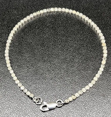 4ct Natural Rose Cut Diamond Tennis Bracelet 925 Silver White Gold Plated #4 - Image 1 of 4