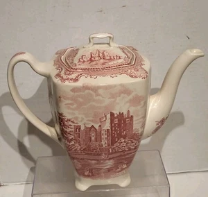 Vintage Johnson Bros. Old British Castles Coffee Pot. England Mulberry. NR - Picture 1 of 19