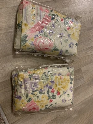 2 件 套装复古 84x84 英寸 CROSCILL Arbor Rose COTSWOLD 花卉挂毯窗帘 — 第 1/4 张图片