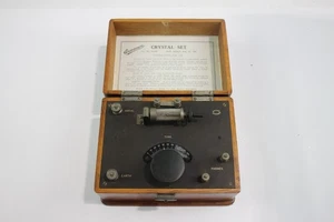 Antique 1920s Ericsson BBC Crystal Radio Set Wooden Portable Collectable - Picture 1 of 6