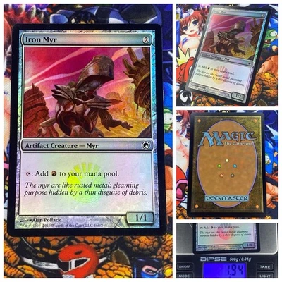 MTG Iron Myr 🇬🇧 ⚫️ NM FOIL Magic TCG Scars Of Mirrodin 2010 OG Deck Artifact - Bild 1 von 4