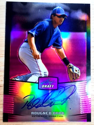 Rougned Odor /25 (AUTO, Prospect) 💎 2012 Leaf Metal Draft - Rangers - Refractor - Image 1 of 2