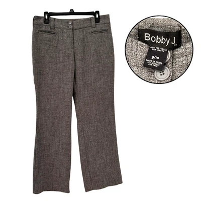 Pantalones de vestir para mujer Bobby J talla 9/10 gris frente plano pantalones de trabajo profesional Foto 1 de 4