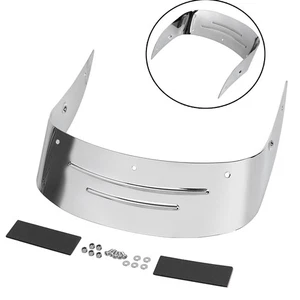 Chrome Ribbed Rear Fender Tip Trim Skirt For Harley 2007-UP Fat Boy FLSTF FLSTFB - Picture 1 of 16