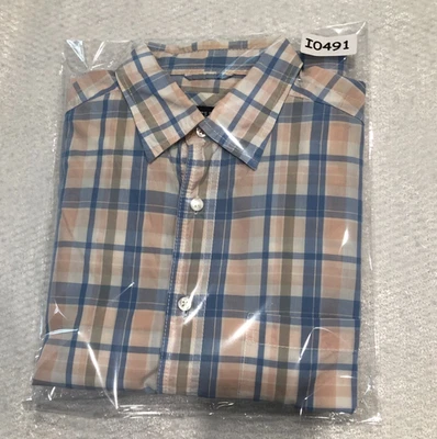 Canterbury of New Zealand Mens Shirt Sz M Pink Blue Plaid Button-Up Long Sleeve - Image 1 of 4