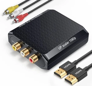 Convertitore da RCA a HDMI, 1080P Convertitore da AV a HDMI, Mini Composito CVBS Audio... - Foto 1 di 7