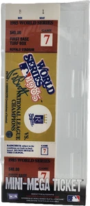 George Brett Firmado 1985 MLB Serie Mundial Juego 7 Mini-Mega Boleto Reales GTSM - Imagen 1 de 7