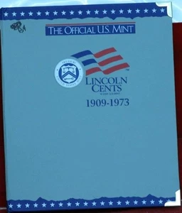 Lincoln Cent Collection in US Mint Book - 63 Coins 1913-1974 - Picture 1 of 5