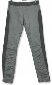 XCVI Alexa Leggings Womens L Gray Ruched Legging Pants Boho Artsy Cotton Pull On - Picture 1 of 11