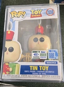 2025 SDCC WONDERCON EXCLUSIVE FUNKO POP TOY STORY TIN TOY SHOW STICKER /5000 - Picture 1 of 2