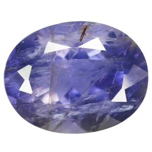 4.02 Ct Gorgeous Perfect Oval 12 x 9.4 MM 100% Natural Purple Blue India Iolite - Foto 1 di 5
