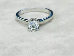 Solitaire Ring 0.50 ct Hrd Certificate 18k - Picture 1 of 8