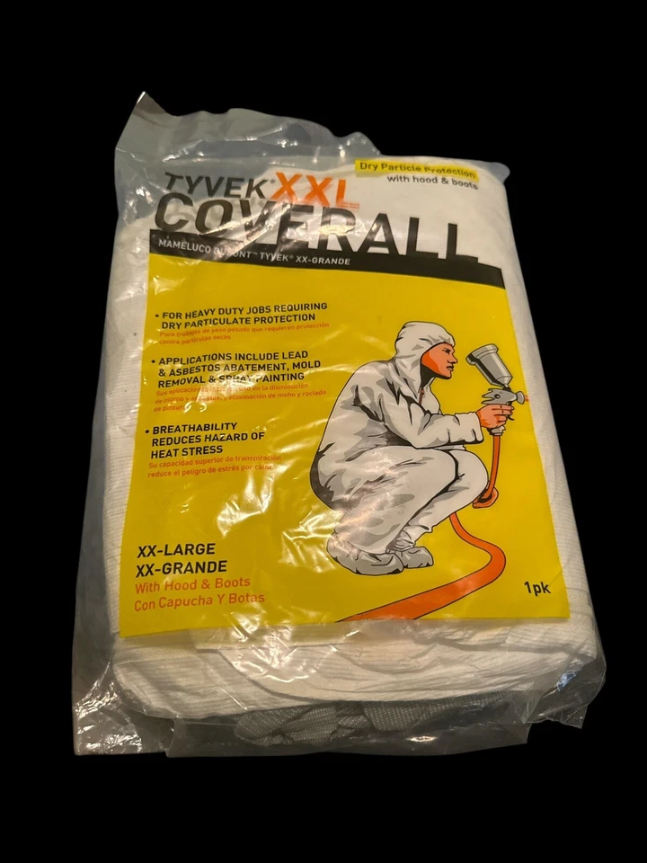Dupont Tyvek 2xl Hooded Reusable Painter's Coveralls 12 PK