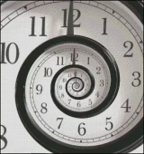 Counted Cross Stitch Kits Needlework Crafts Full Embroidery - Fractal Clock - Picture 1 of 5