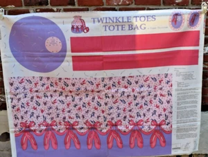 SPRINGS Fabric - TWINKLE TOES~Ballerina TOTE Bag - 35" PANEL *Heavier Duck Cloth - Picture 1 of 4