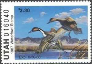 UT2 1987 Utah State Duck Stamp DSS - Bild 1 von 1
