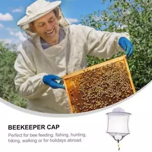 Beekeeper Anti-mosquito Bee Bug Insect Fly Mask Cap Hat with Head Net Mesh New~ - Picture 1 of 12