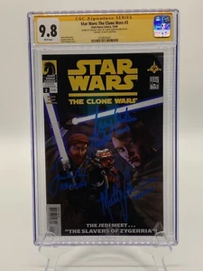 Star Wars: The Clone Wars #2 CGC 9.8 3X Signed by Eckstein, Lanter, & Taylor!! - Picture 1 of 5