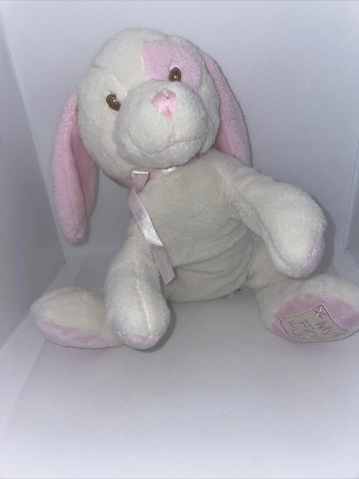 My First Puppy Animal Alley Baby Plush DOG Pink Cream Dog 12" Vintage  Toys R Us - Image 1 of 4