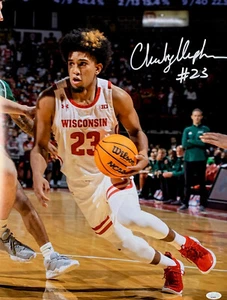 WI Badgers Guard CHUCK HEPBURN Signed 16X20 Photo #1 AUTO - JSA - Picture 1 of 1