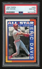 1990 TOPPS ERIC DAVIS #402 CINCINATTI REDS PSA 10 GEM MINT