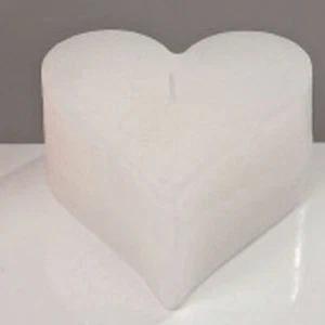 Hochzeitskerze Herzkerze Hochzeit Taufe Tischdeko Weiß Brenndauer 8H O 15H - Imagen 1 de 5