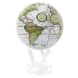Mova Globe Antique Terrestrial White WCT - Picture 1 of 4