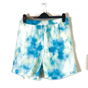 Calvin Klein Blue Yellow White Tie Dye Men’s Swim Trunks Shorts size large - Picture 1 of 9