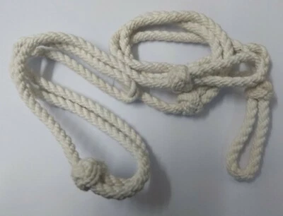Scouts & Sea Cadet 24" White Cord Double Fixed Knot Whistle Lanyards X2 WL01 - Image 1 of 4