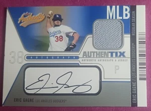 2004 Fleer Authentix Eric Gagne Relic Autograph 12/100! Los Angeles Dodgers - Picture 1 of 6