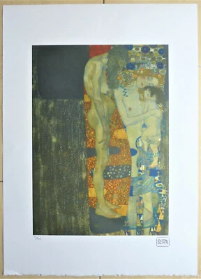 GUSTAV KLIMT große Lithografie, limitiert, signiert  70 x 50 cm - Bild 1 von 4