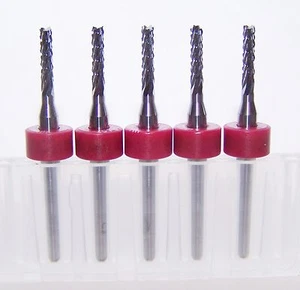 (5) 2.00mm (.0787") DIAMOND CUT CARBIDE ROUTER BURRS, FT Kyocera 2100.0787.315 - Picture 1 of 4